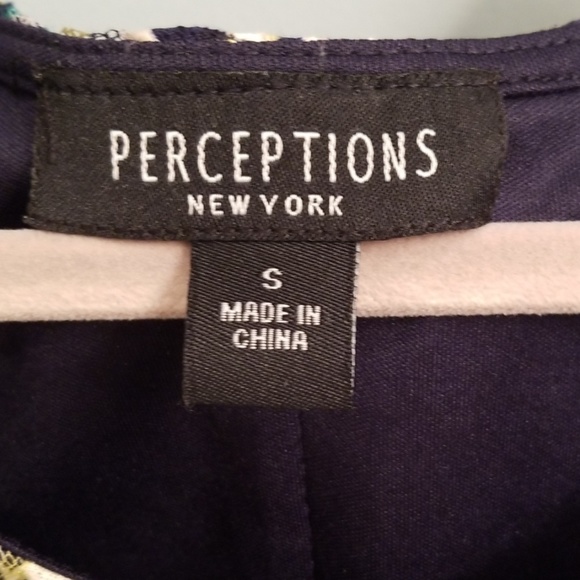 Perceptions Green, Cream, Black & Teal Dress in S - Picture 2 of 8